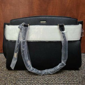 WHBM Two-Tone Convertible Tote Purse Handbag